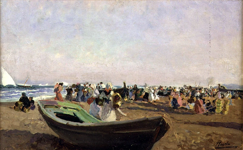 Spiaggia di Valencia. Pescatrici - Museu de Belles Arts de València